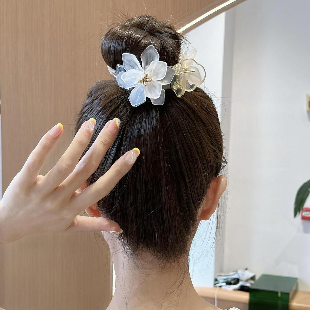 Kẹp tóc nữ, kẹp tóc càng cua 3 răng đính hoa xinh xắn, style Hàn Quốc thời trang M02