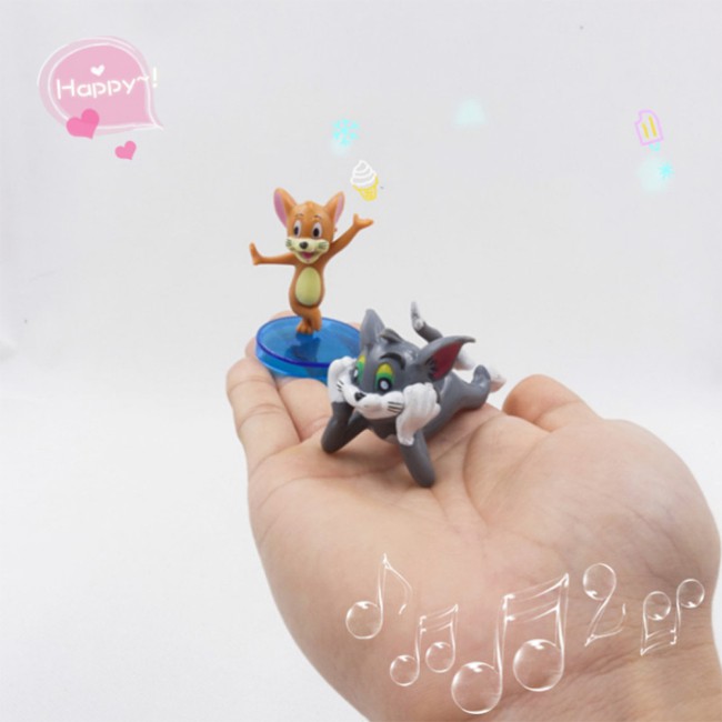 Decoration Toy Model Hand-made Car Decoration Cat Plastic Mouse 9pcs/set And Cartoon Doll