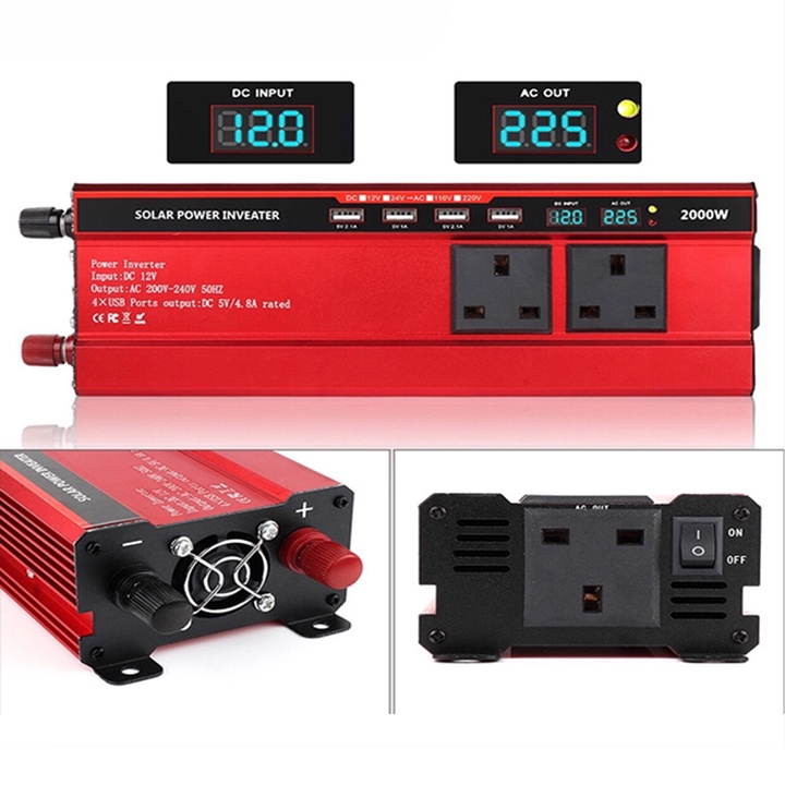 Bộ kích điện- chuyển đổi điện 2000W Inverter Carmaer