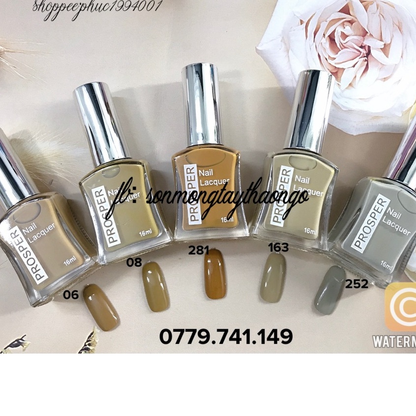 Sơn móng tay Prosper Silver 16ml (sơn thường)