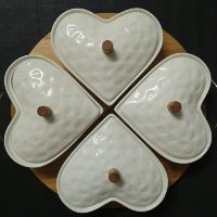 Khay mứt sứ trái tim