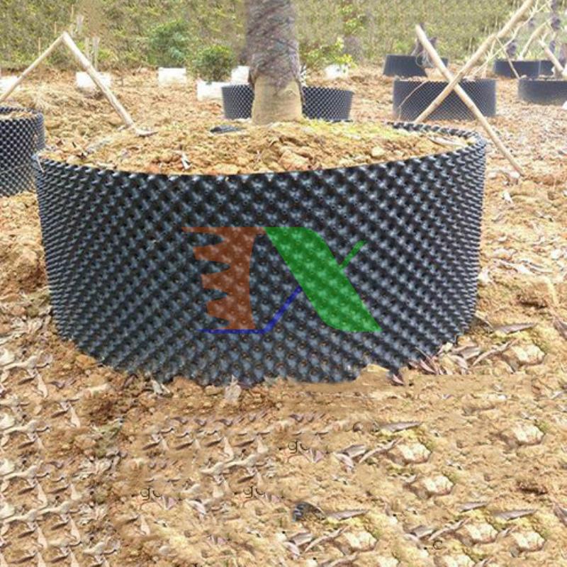 Bầu ươm cây công trình BLV-70, Chậu trồng cây có lỗ thoáng khí cao 70 cm dày 0.7 mm nhựa PET