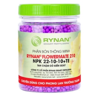 Phân bón thông minh, tan chậm rynan 210 - Dành cho cây trưởng thành - Hũ 150g