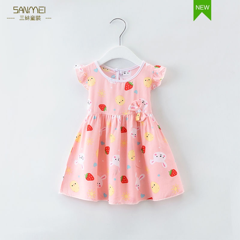 Đầm Công Chúa 100% Cotton Thời Trang Mùa Hè Cho Bé Gái 3 Tuổi
