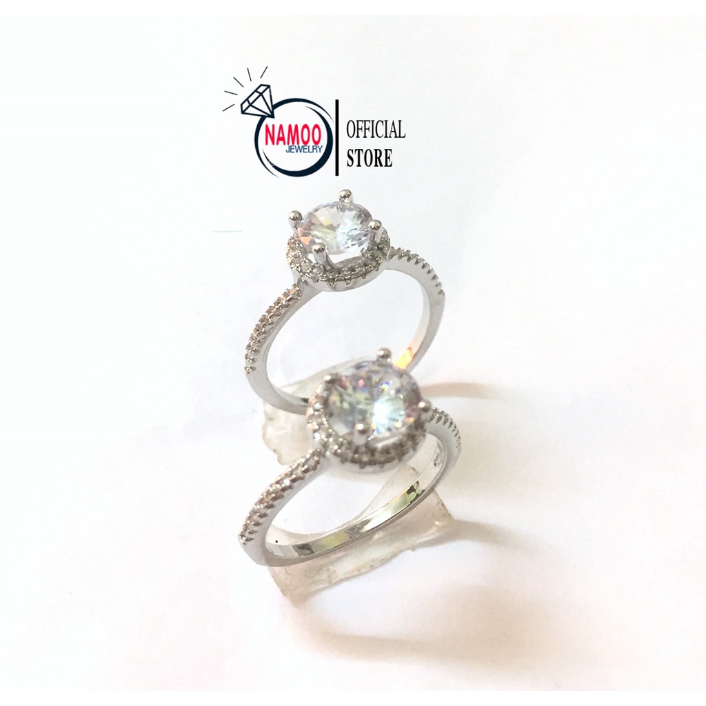 Nhẫn Bạc Mạ Đính Đá Nữ N026 Namoo Jewelry