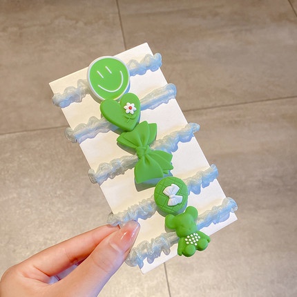 Dây Buộc Tóc Cao Su Đàn Hồi Tốt Không Đau Kiểu Hàn Quốc Dễ Thương Cho Bé Gái