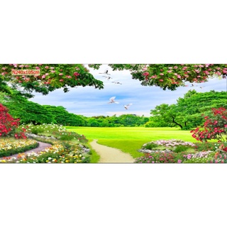 Tranh 3D phong cảnh thiên nhiên nhận in theo kích thước yêu cầu