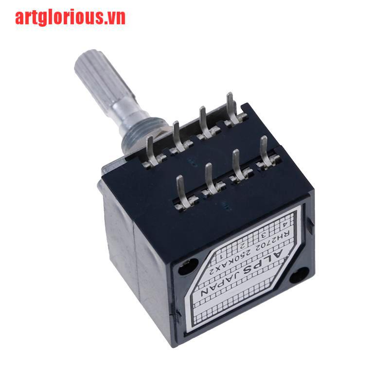 【artglorious】1Pc potentiometer 250K log alps audio amp volume control pot stere