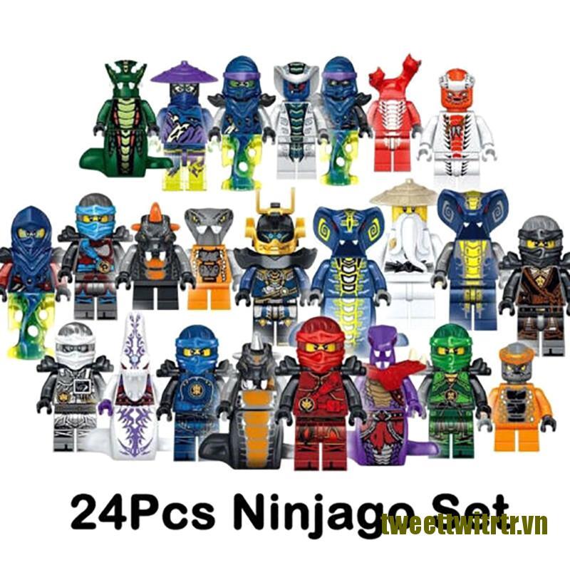 Set 24 Mô Hình Đồ Chơi Các Nhân Vật Trong Phim Hoạt Hình Ninjago