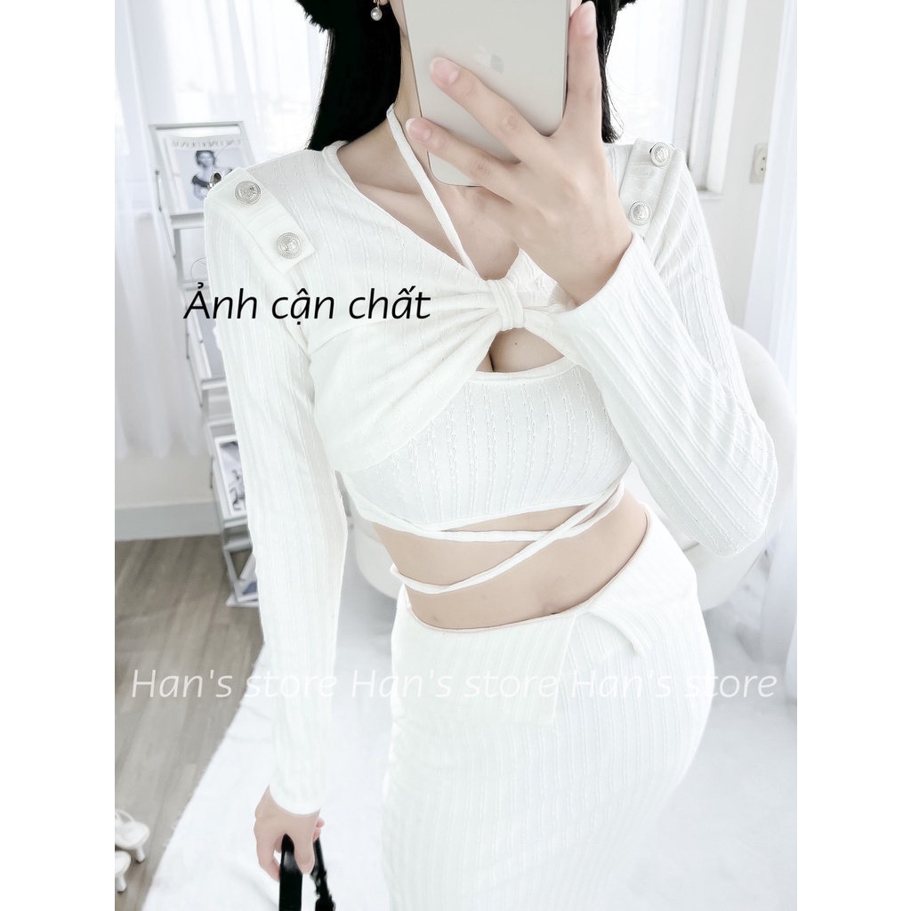 BỘ LEN DỆT KIM CAO CẤP TẶNG KÈM ÁO DÂY (ẢNH THẬT 100%)