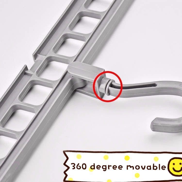 Móc Treo Đồ 9 Lỗ Đa Năng Có Thể Gập Lại Thiết Kế Sáng Tạo