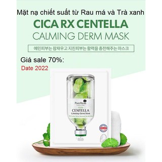 BRTC_Mặt nạ chiết suất từ rau má và trà xanh tươi Pure Heals Cica Rx Centella Calming Derm Mask sale 70%