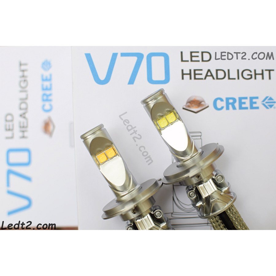 [Mã LIFEAU5SALE giảm 20k đơn 50k] [LEDT2 ISOP] Đèn pha LED V70 chip XHP50 + XHP70 [Số lượng: 1 cái] [Bảo hành 6 tháng]