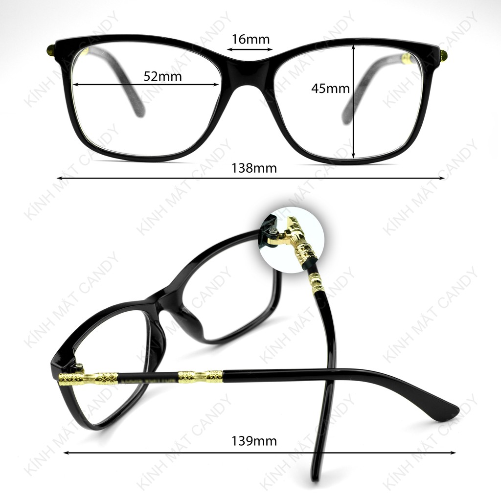 Gọng kính cận vuông thời trang 2507 – Tiệm kính Candy