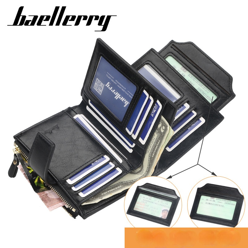 Ví Ngắn BAELLERRY Đẹp Cầm Tay Da Mini Nhỏ Đựng Tiền Sang Trọng Phong Cách Hàn Quốc Cho Nữ