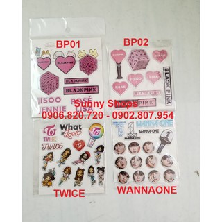 Sticker hình dán điện thoại nhóm nhạc Blackpink, Twice, Wanna One