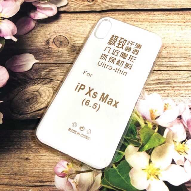 Ốp Iphone xs max silicon dẻo trong