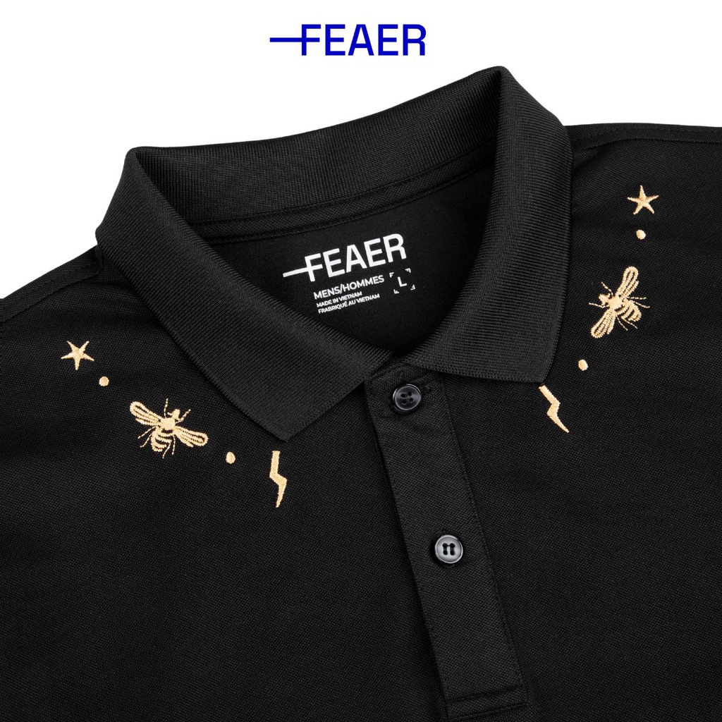 Áo polo nam cổ bẻ THUNDER BEES chất cotton thấm hút co dãn FEAER DENIM
