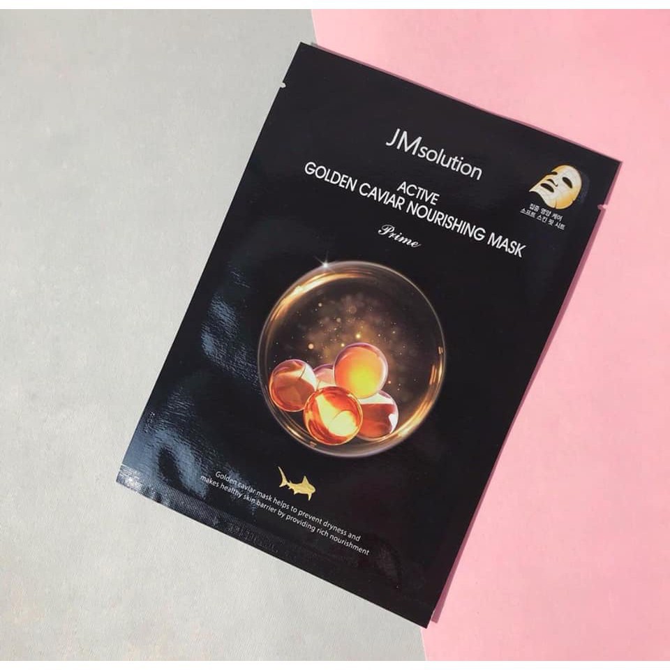 Mặt Nạ Chiết Xuất Trứng Cá Tầm JMsolution Active Golden Caviar Nourishing Mask Prime 30ml