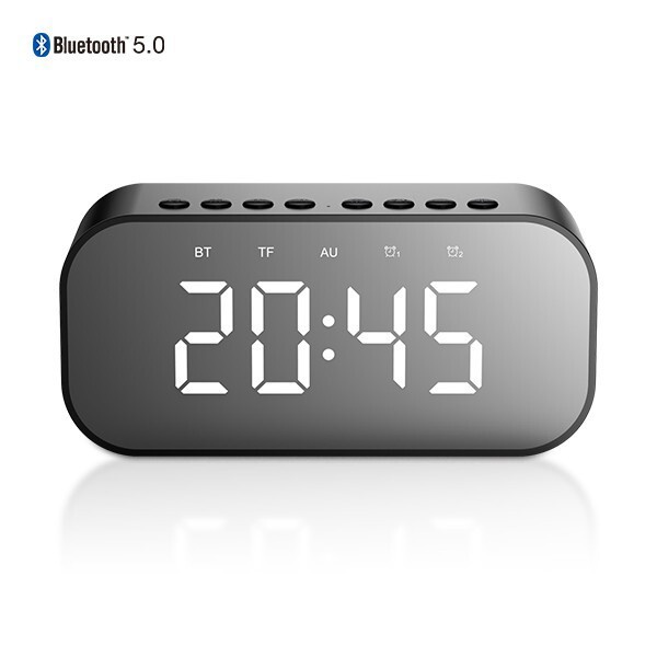 Loa Bluetooth ROBOT RB550 - Kiêm Đồng Hồ Báo Thức Màn Hình LED Tráng Gương - Hỗ Trợ Thẻ Nhớ AUX - Bảo Hành 12 Tháng