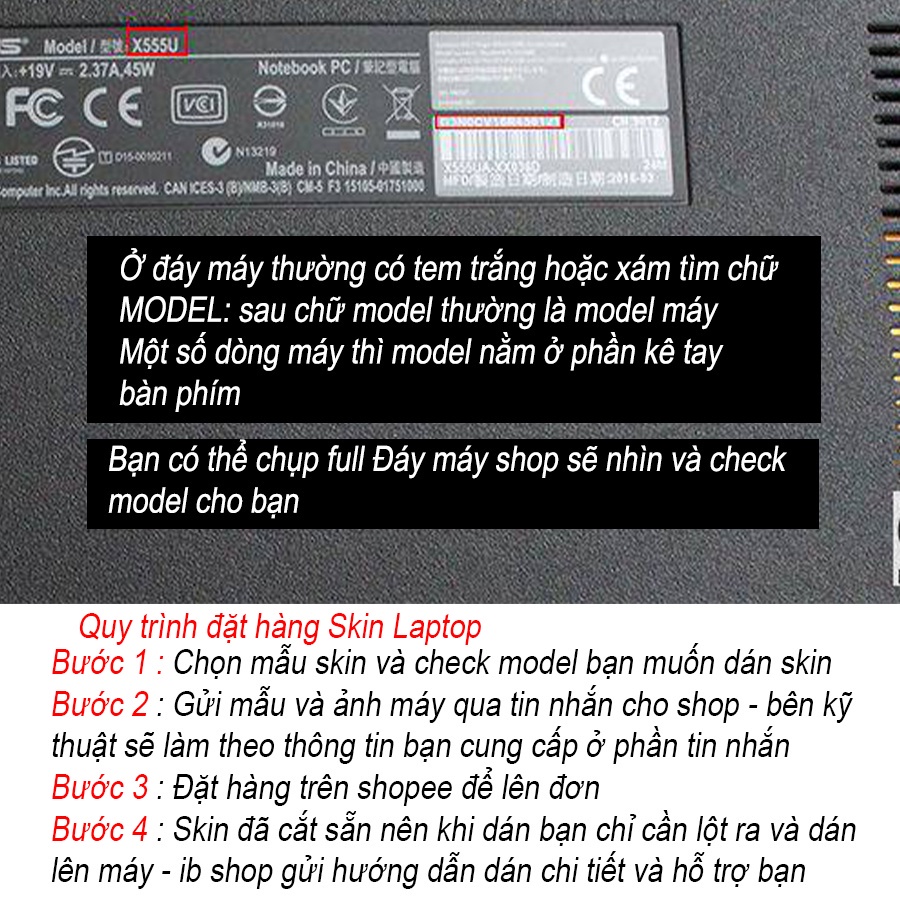 Mua 1 Tặng 1 Miếng Dán Laptop Cắt sẵn theo model máy của bạn Decal Dán Dell Hp Asus Lenovo Acer MSI Surface Vaio Toshiba