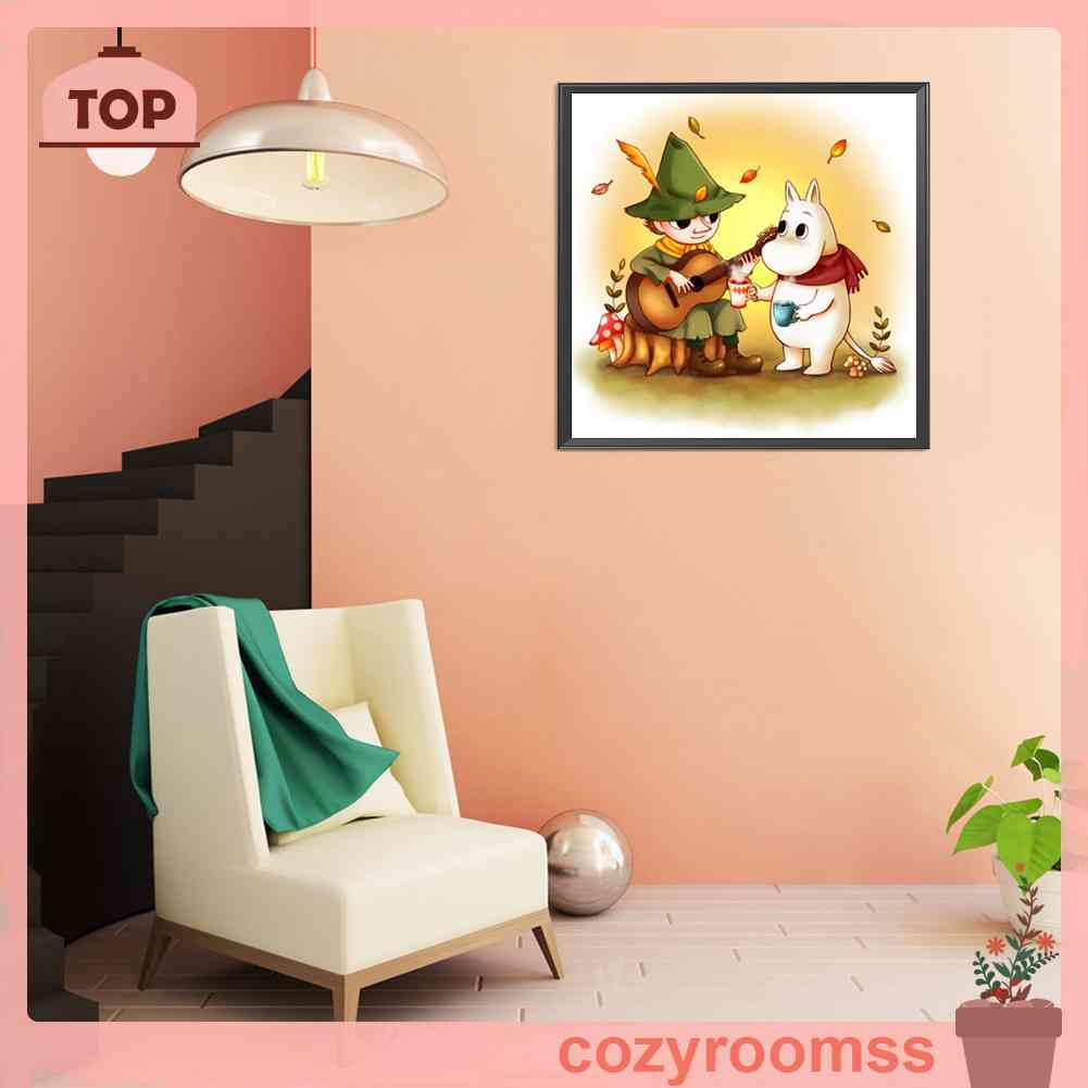 Tranh Đính Đá Kim Cương Toàn Bộ 5D DIY Hình Vẽ Tranh Vẽ Đá Tròn