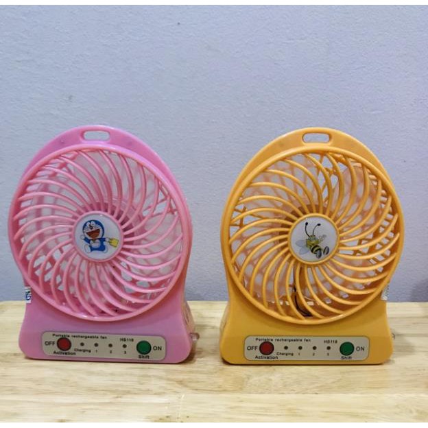 Quạt Mini Cầm Tay, Để Bàn Có Đèn Tích ĐIện Siêu Mát- Quạt Cầm Tay Mùa Hè #3