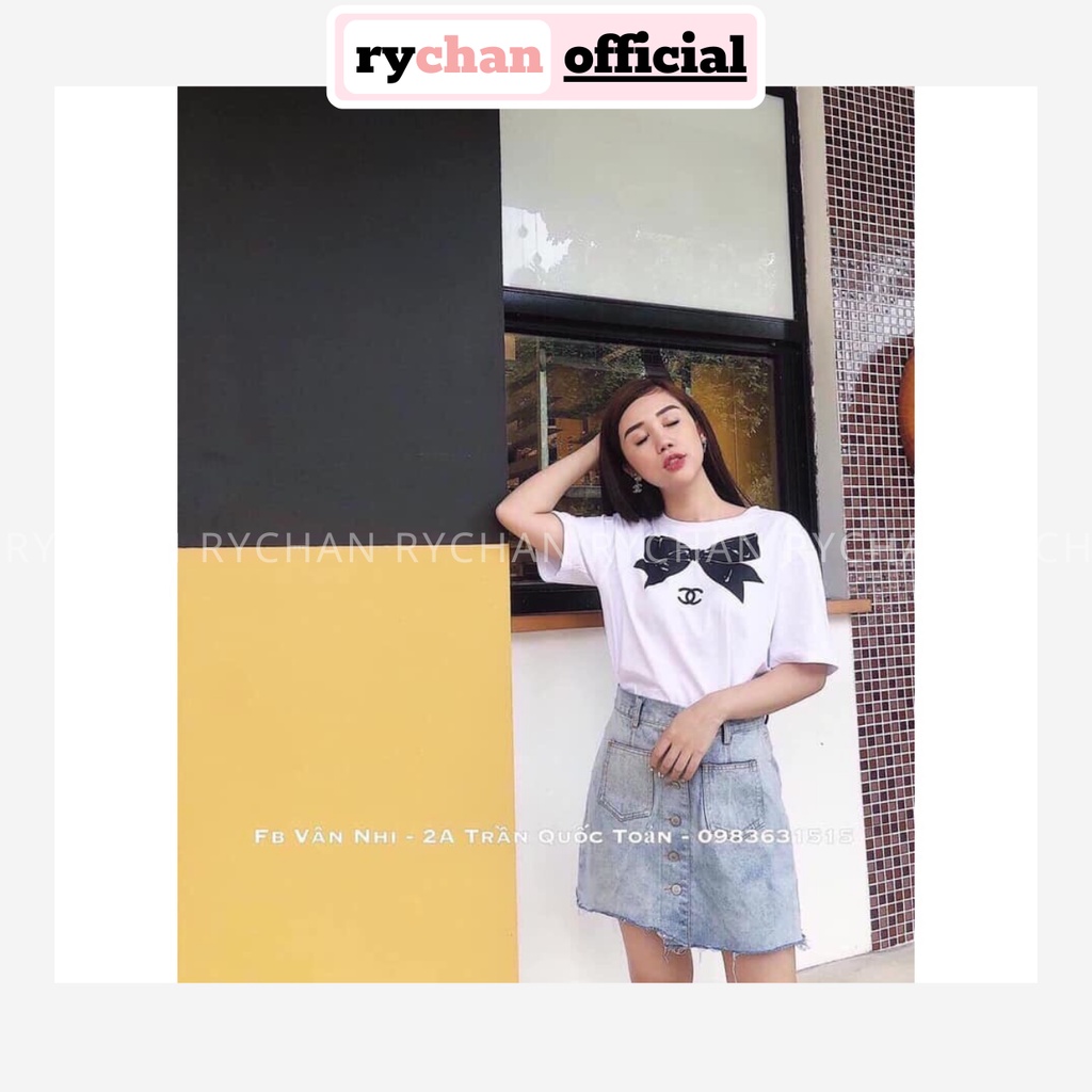 SE855 - Set Áo Thun Pull Nơ Mix Chân Váy Jean Đáng Yêu Set Đồ Đi Chơi Form Đẹp Set Dạo Phố