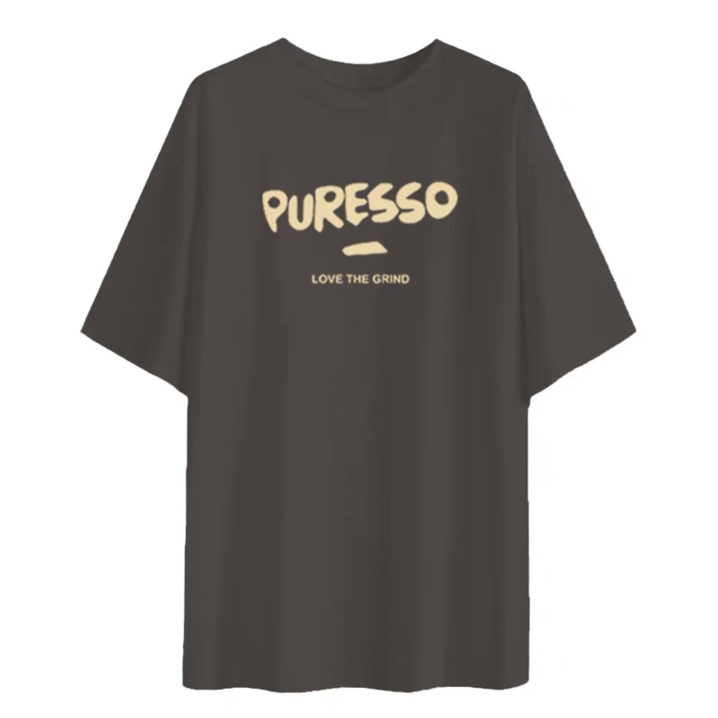 Áo thun phông 3158 nữ nam tay lỡ unisex form rộng chất liệu cotton khô HANOVA in chữ PURESO