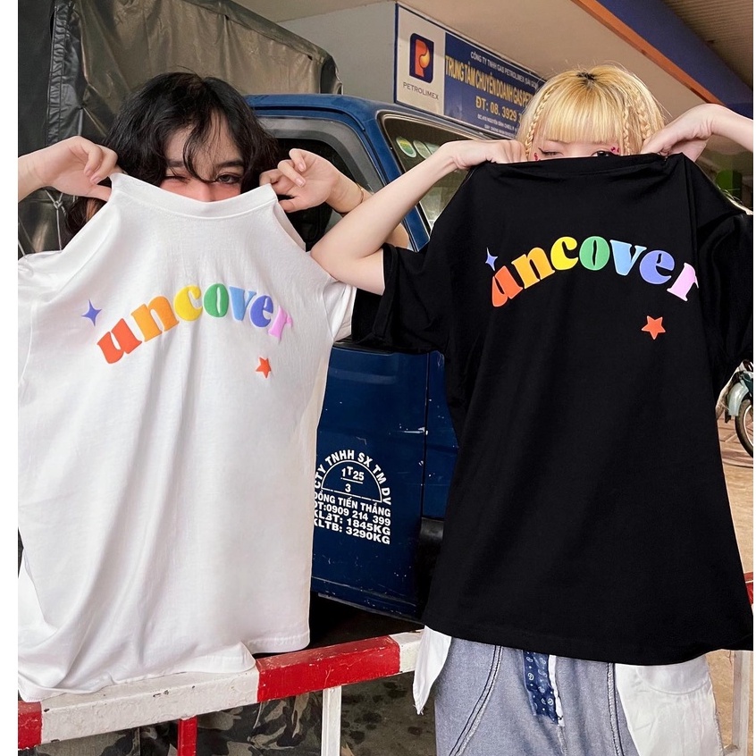 Áo thun uncover sici tee V3 áo thun tay lỡ nam nữ UNCOVER full tag nam nữ Kun shop