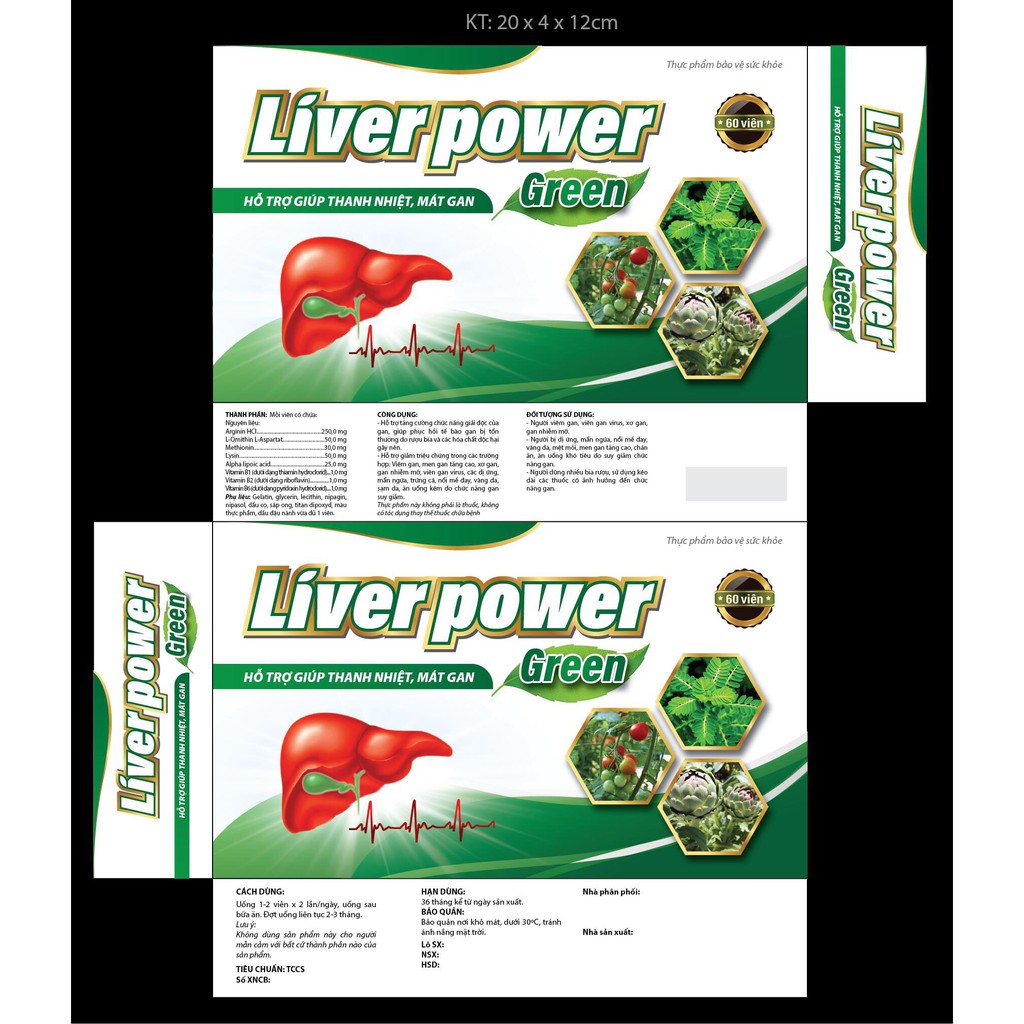 Giải độc, mát gan thanh nhiệt LIVER POWER Green