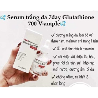Serum Trắng Da 7day Whitening Program Glutathione 700 V-ample