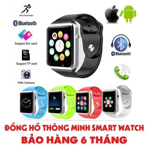 Đồng hồ thông minh có gắn sim nghe gọi A1 + kết nối bluetooth + có camera chụp ảnh (đủ màu)