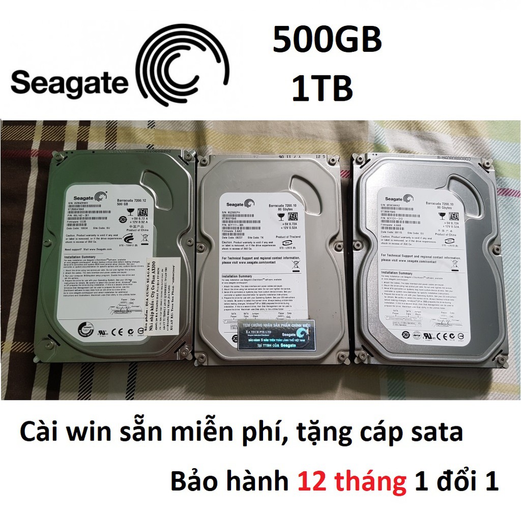 Ổ cứng 1TB Seagate HDD PC 500GB máy bàn HDD 250GB 1000GB 250G 500G 1T 1000G | WebRaoVat - webraovat.net.vn