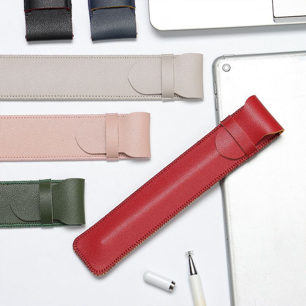Túi đựng bút cảm ứng bằng da pu gọn nhẹ chống sốc thích hợp cho Apple Pencil