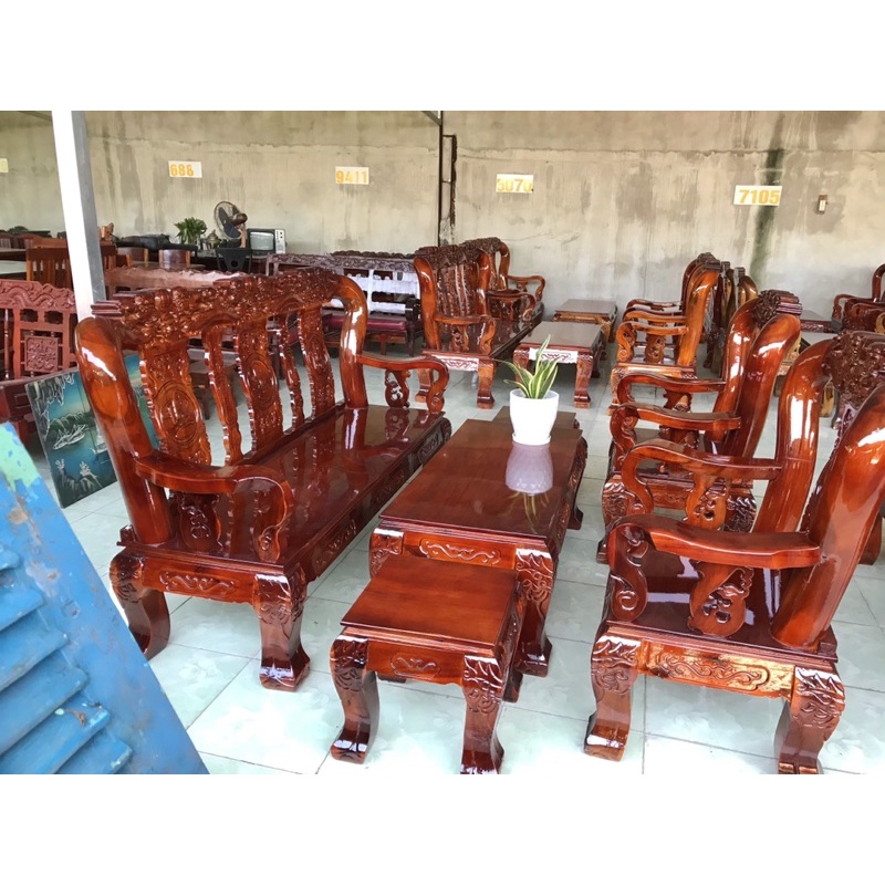 Bộ Bàn ghế Salon Phòng Khách Tay 10 gồm 6 món Giá KM