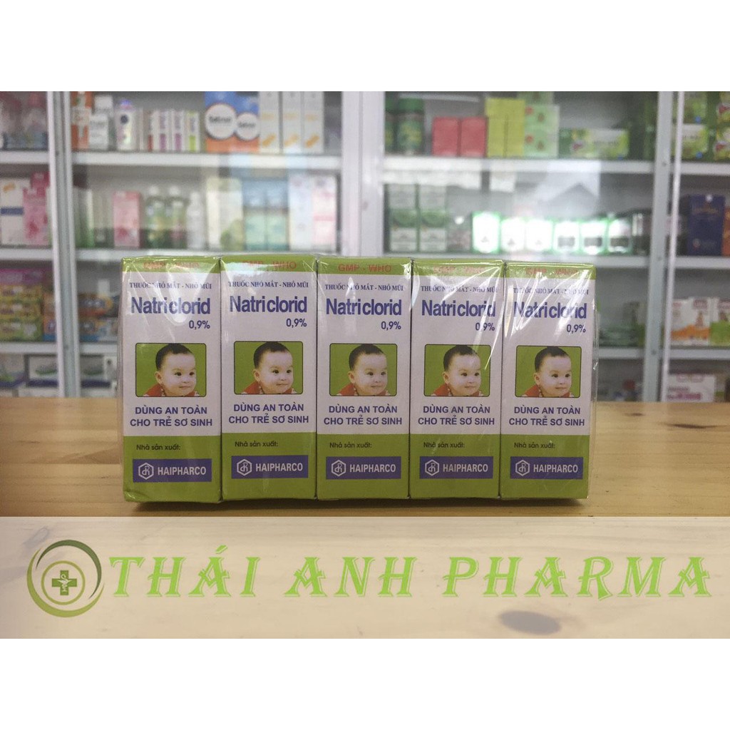 Nước nhỏ mắt mũi Natriclorid 0.9% 10ml