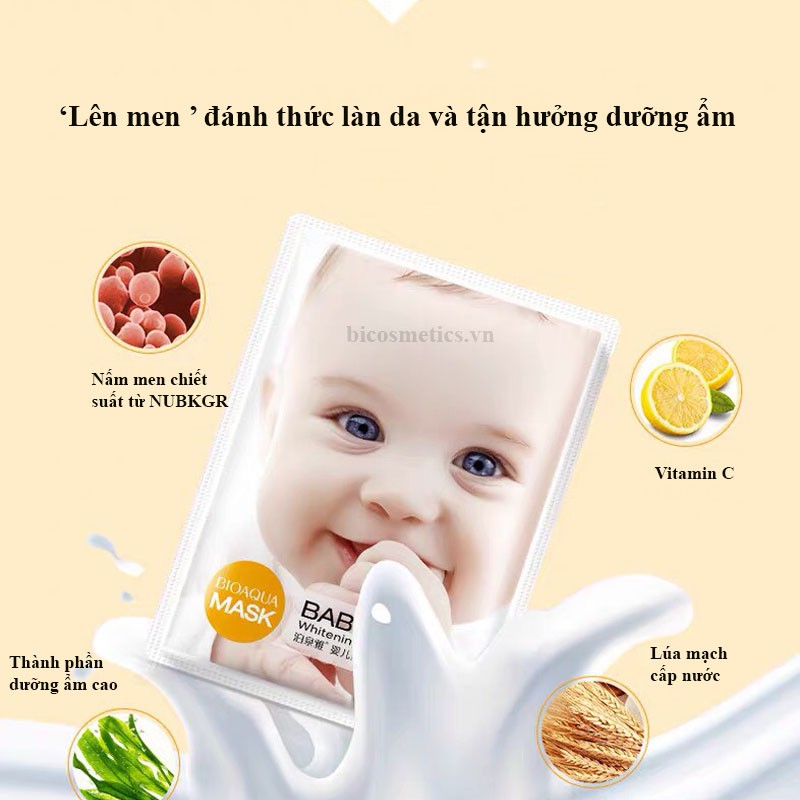Mặt Nạ 💝 Mặt Nạ Dưỡng Da Baby Skin Bioaqua Cao Cấp LẺ MIẾNG Nội Địa Trung CHÍNH HÃNG 💝 [Mat Na] | Thế Giới Skin Care