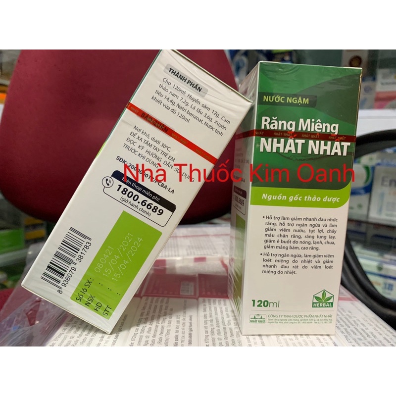 Nước ngậm răng miệng nhất nhất 120ml