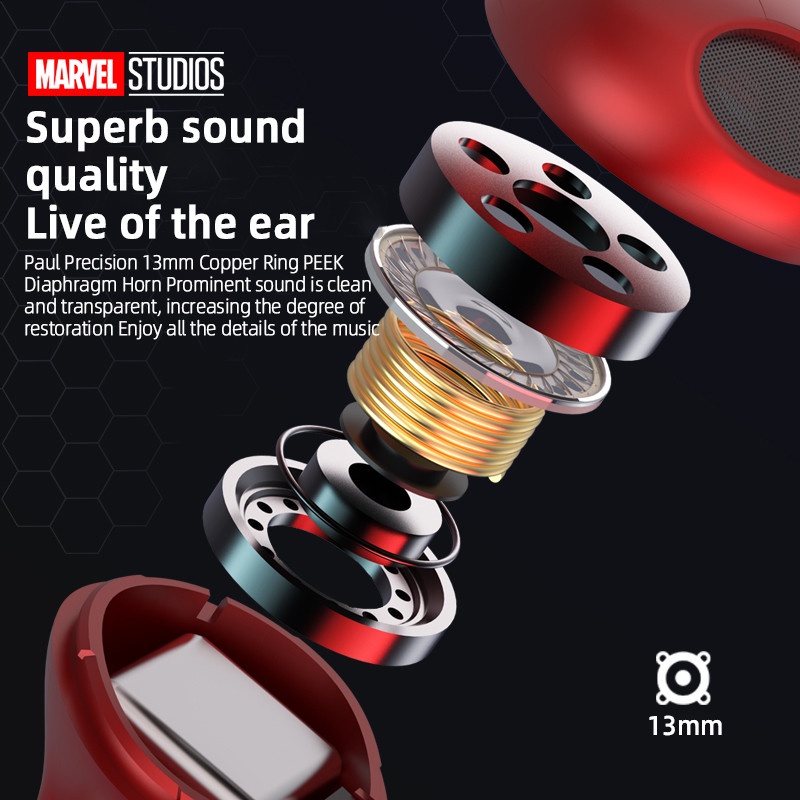 Tai nghe Bluetooth Disney BTMV08 không dây nhét tai không dây chống nước có mic thời lượng pin dài Bluetooth 5.3