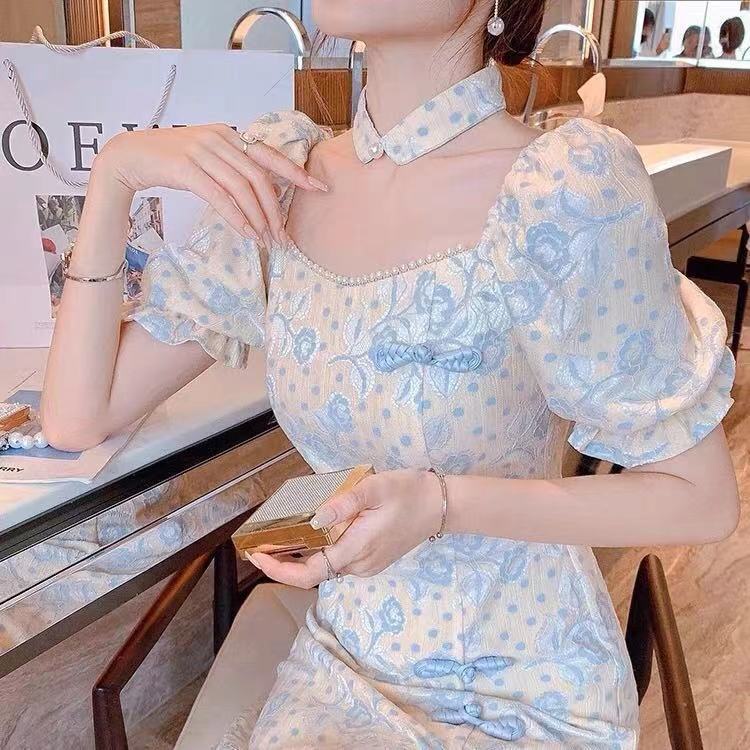 Đầm sườn xám cách tân thiết kế mới thời trang mùa hè dành cho nữ 2021