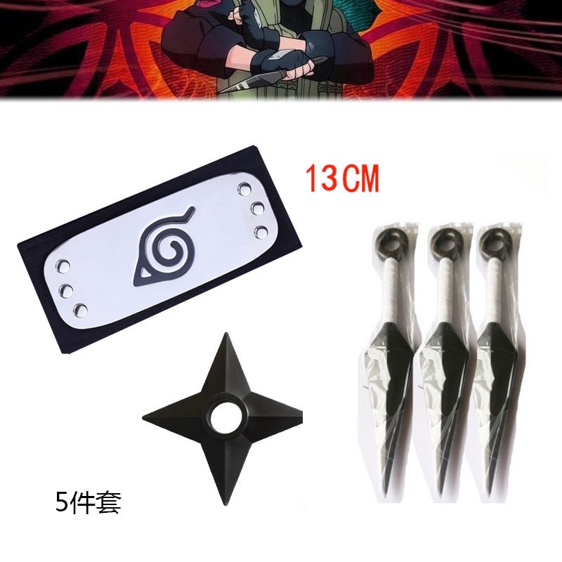 Anime Peripheral Naruto Băng Đô Ninja Vòng Trán Kunai Bộ Mặt Nạ Ninja