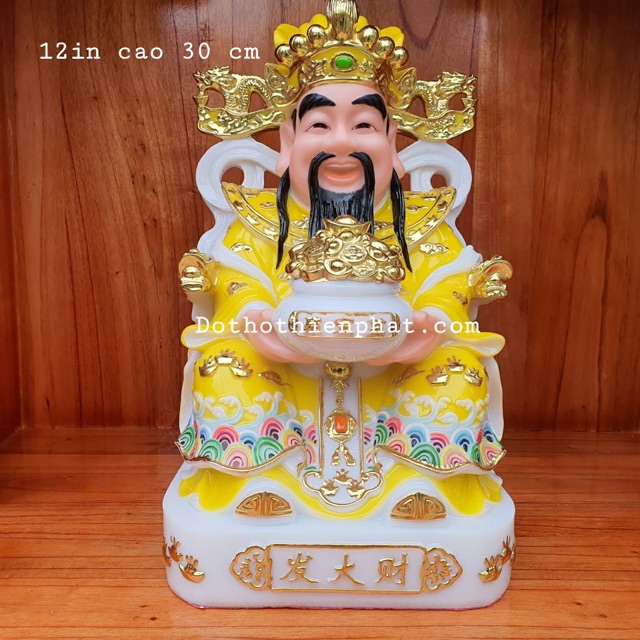 Tượng ông thần tiền (thần phát) đá cao 30 cm