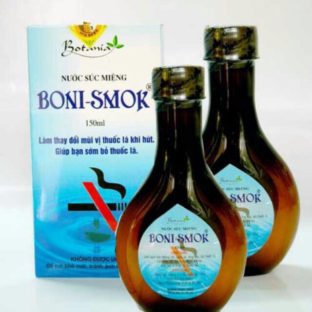 Nước súc miệng Boni-smok giúp cai thuốc lá hiệu quả ngay