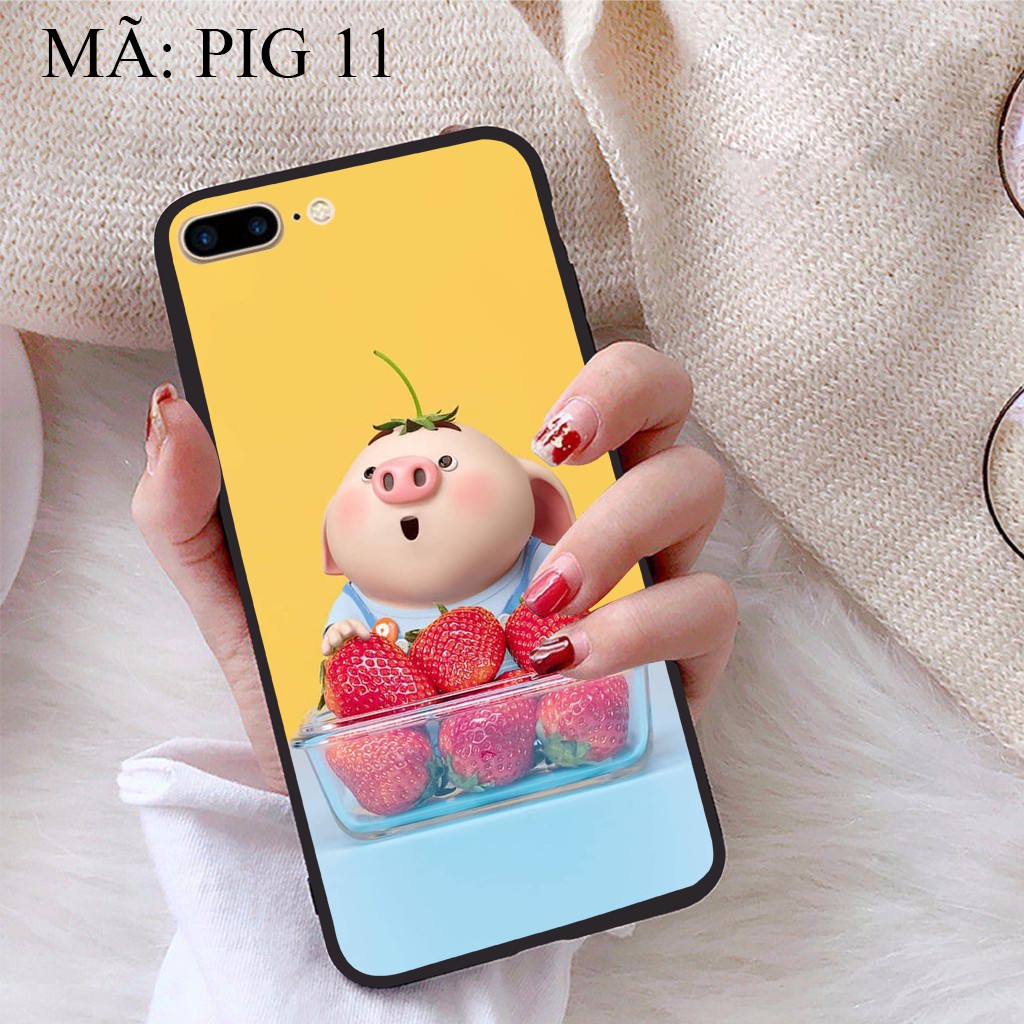 Ốp lưng iPhone 7 Plus viền dẻo TPU BST Lợn Tết