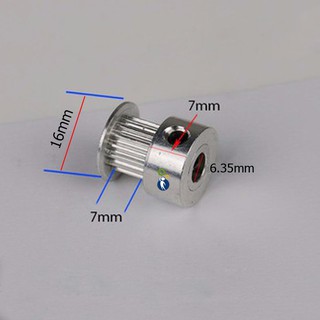 Buly, Puly, Pulley Trục 6.35mm - 20 Răng, sử dụng với dây đai 2GT-6mm