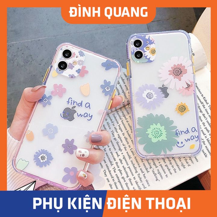 Ốp lưng iphone Hoa find way trong viền màu 6/6plus/6splus/7/7plus/8/8plus/x/xr/xs/11/12/pro/max/plus/promax - ĐQ Store