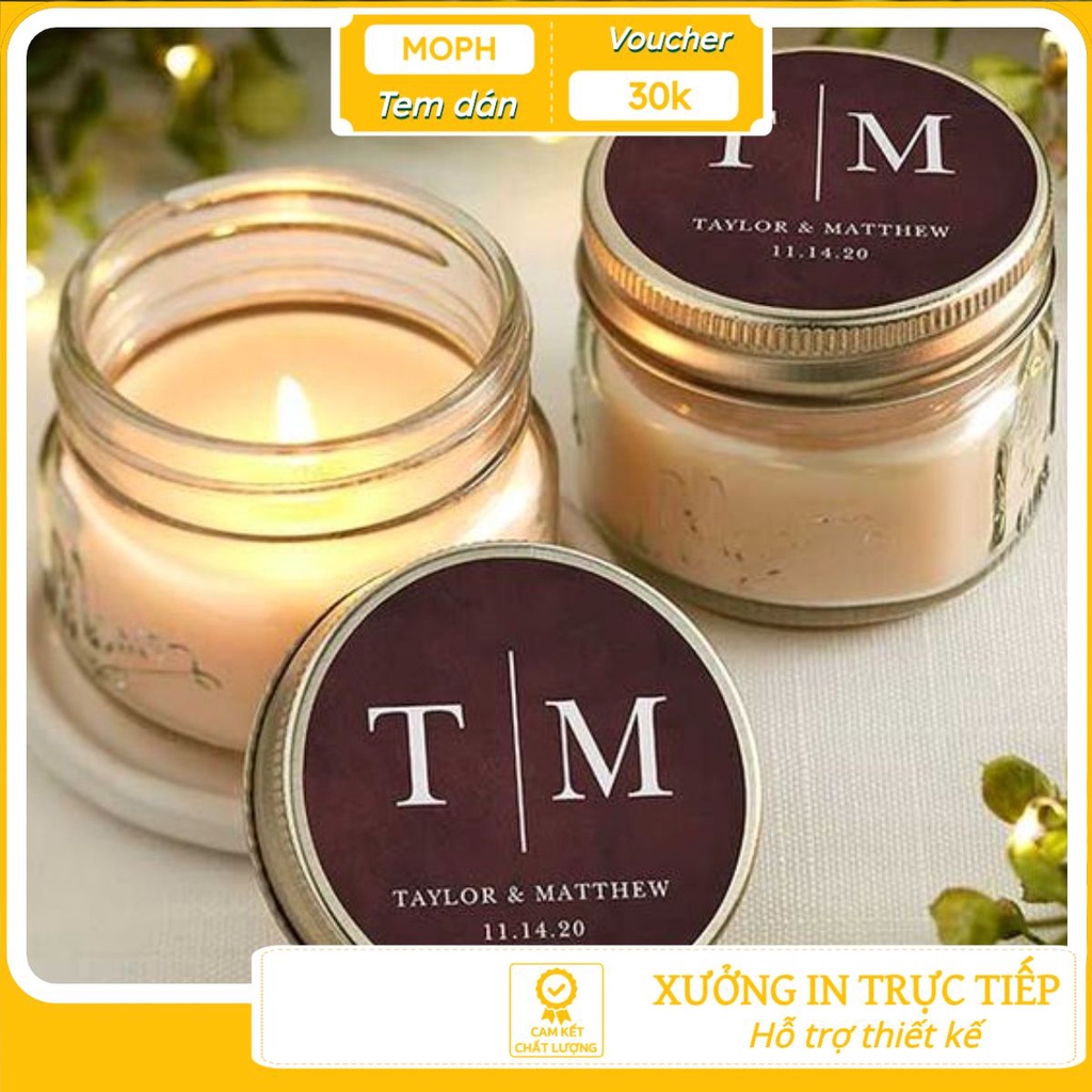 Tem Giấy Tròn Dán Nắp Chai Nhận In Theo Yêu Cầu Tối Thiểu 300c Xưởng In MoPh Hỗ Trợ Thiết Kế Giao Hàng Nhanh