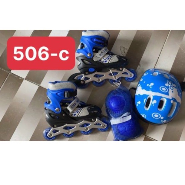 Giày Patin trẻ em 506, giày trượt patin cho bé,tặng kèm full bảo hộ.( ảnh thật 100%)