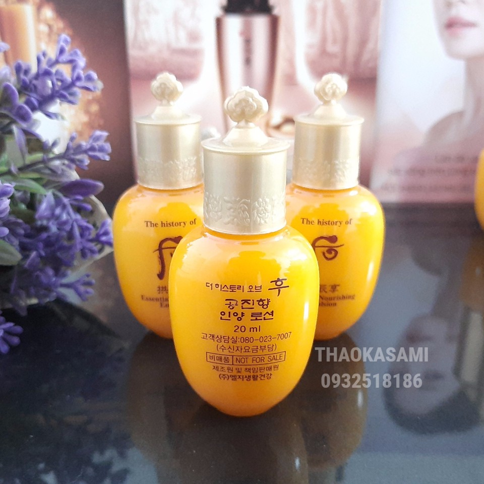Chai Sữa Dưỡng Whoo Vàng Essential Nourishing Emulsion 20Ml
